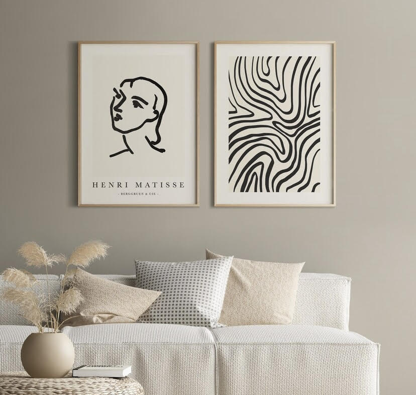 Henri Matisse Set Of Two Black And White Prints