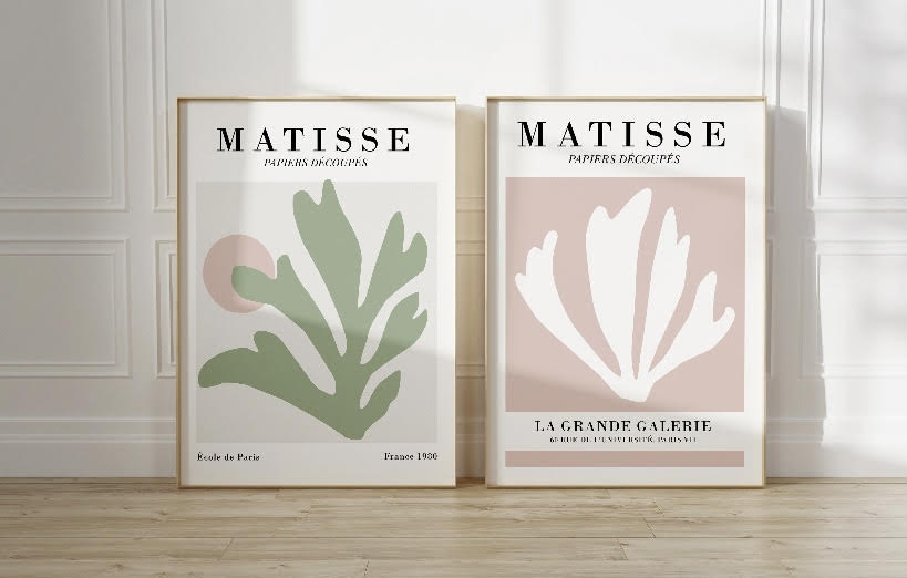 Matisse Duo Pink and Sage Green Print Set