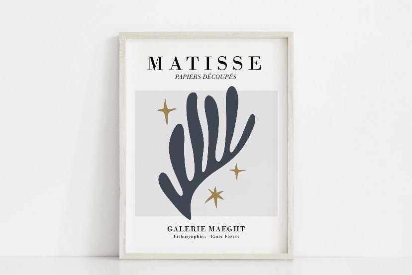 Matisse Navy Blue Star Exhibition Print