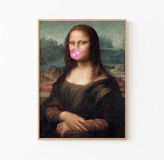 Mona Lisa bubblegum print