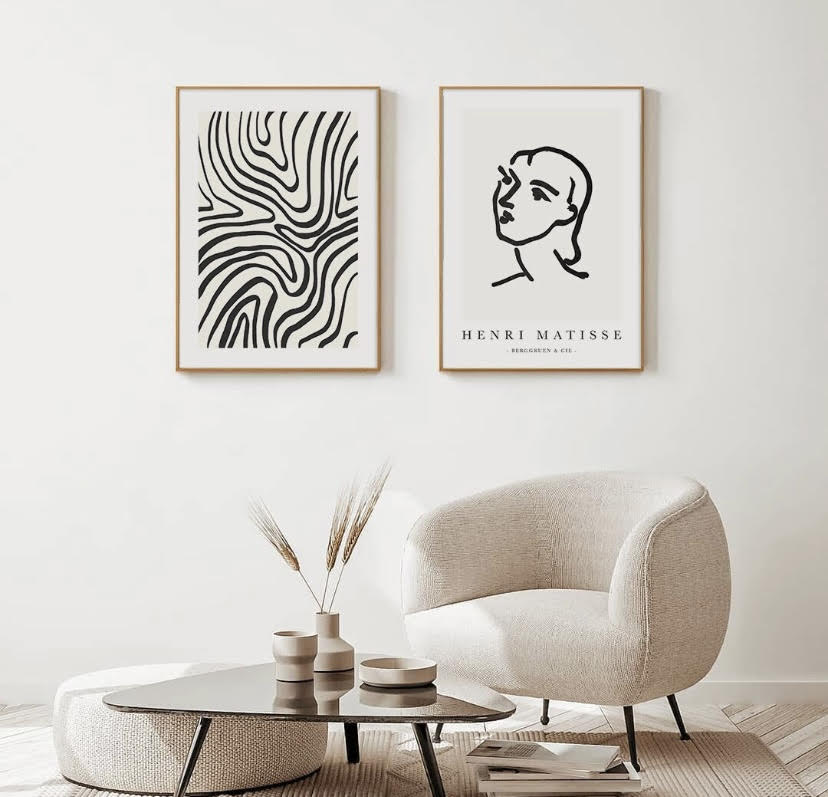 Henri Matisse Set Of Two Black And White Prints