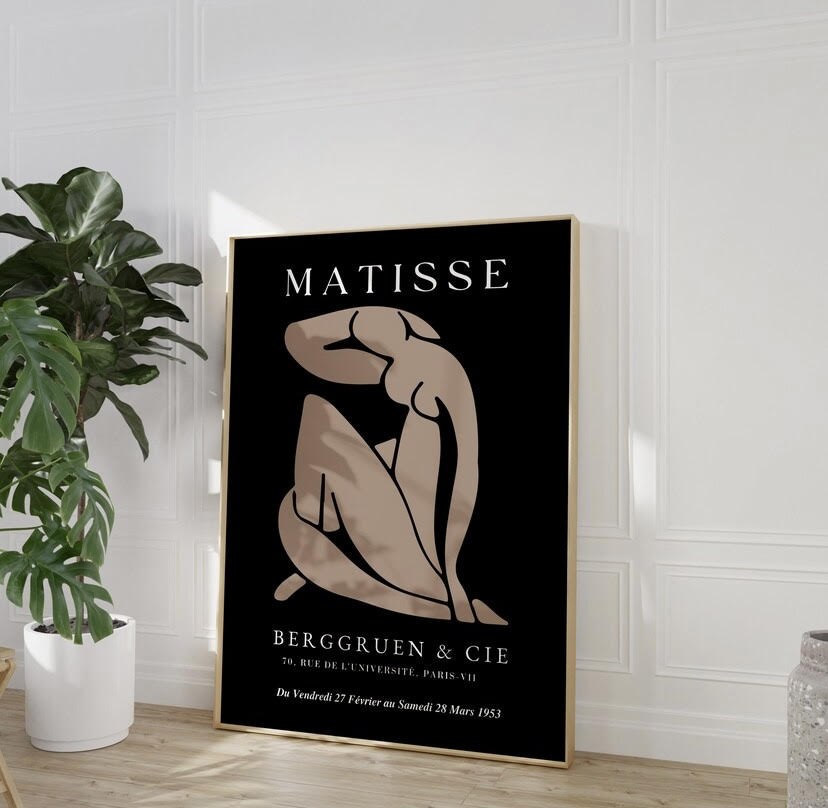 Matisse Nu Bleu black Print