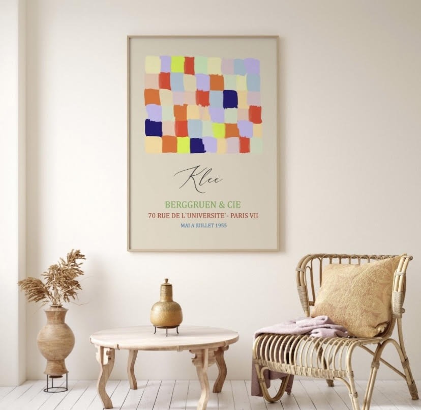 Paul Klee Mai A Juillet Colourful Squares Print