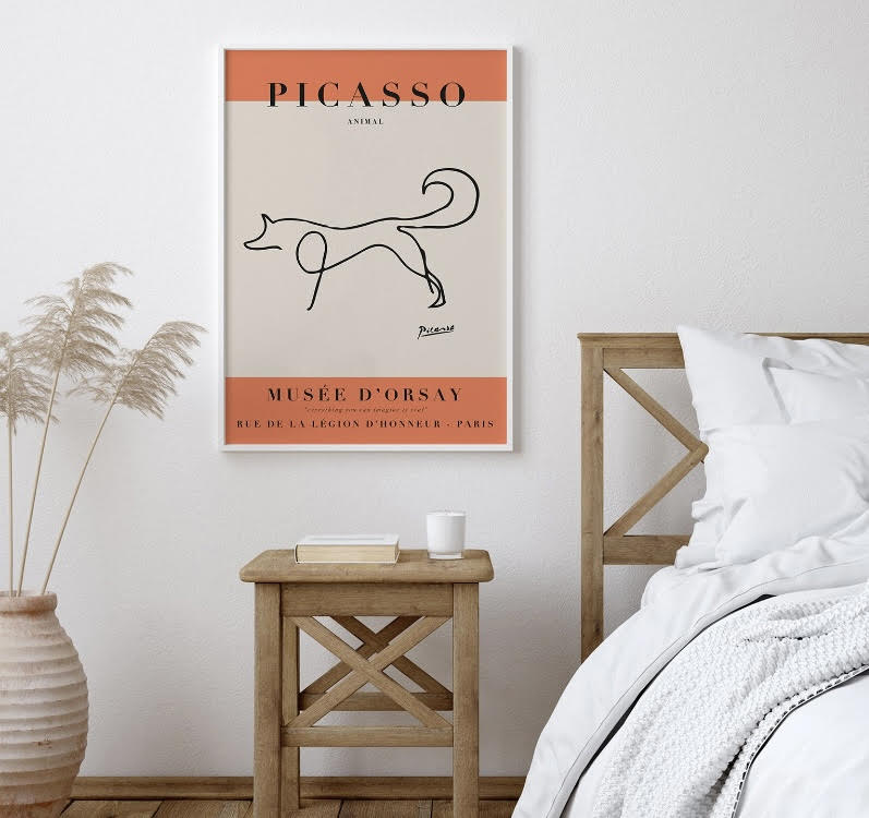 Picasso The Fox Orange Print