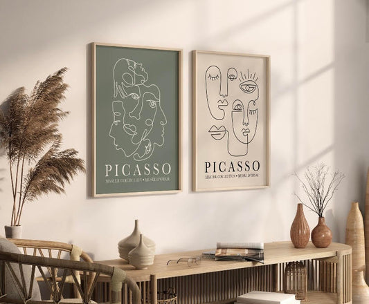 Picasso Musee D'orsay Abstract Faces Set Of Two Prints