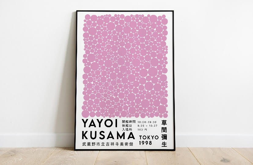 Yayoi Kusama Pink Dots Print