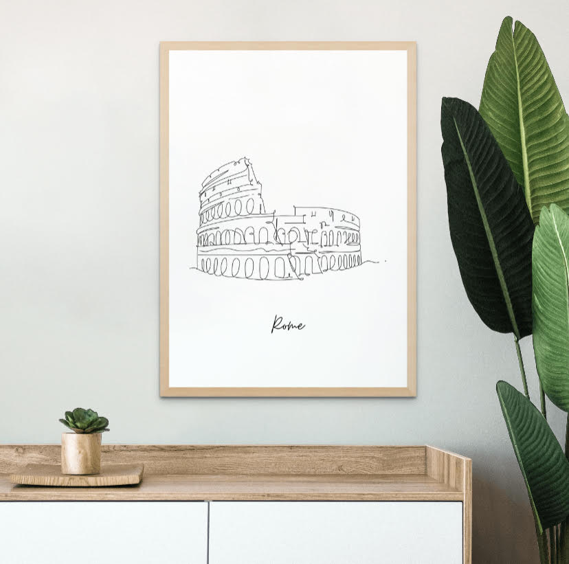 Rome Line Art Print