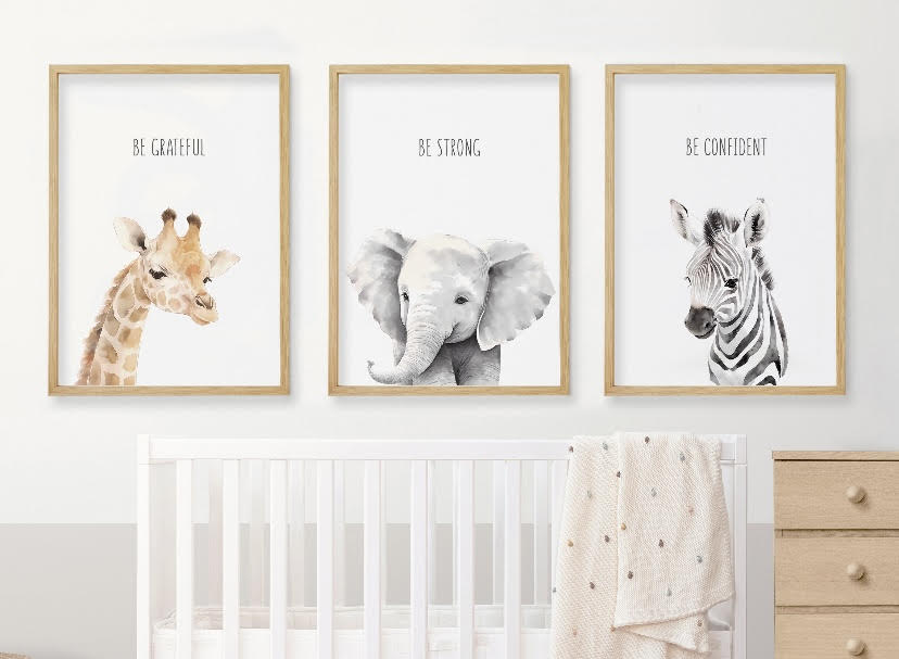 Set of six Animal Safari Prints