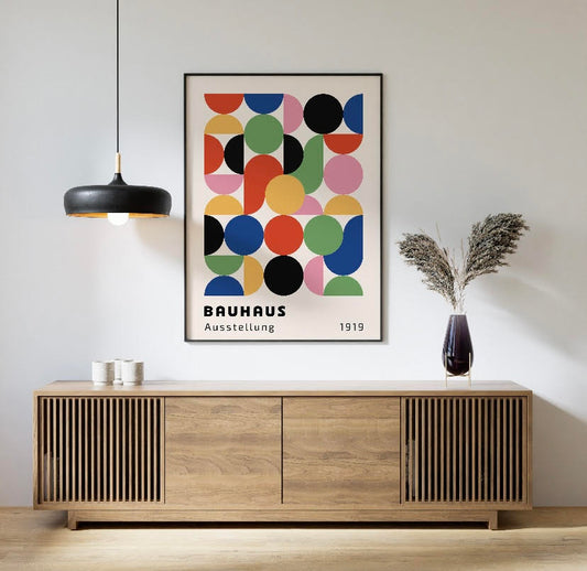 Bauhaus Colourful Geometric Art Print