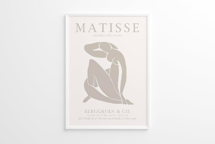 Neutral Set Of Six Matisse and Picasso Gallery Wall Print Set