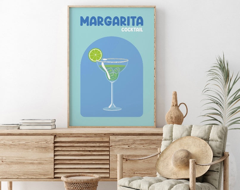 Margarita Retro Cocktail Print