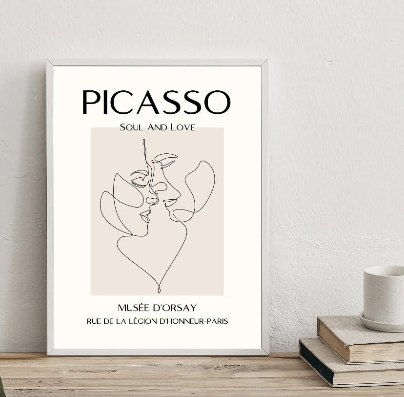 Picasso Soul and Love One Line Print