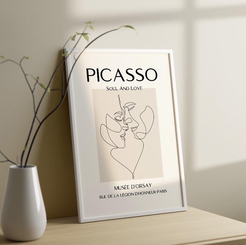 Picasso Soul and Love One Line Print