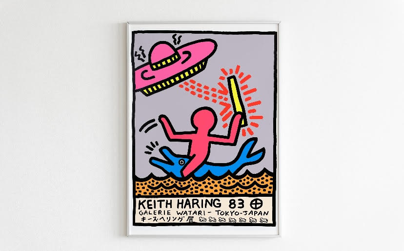 Keith Haring Inspired UFO Print