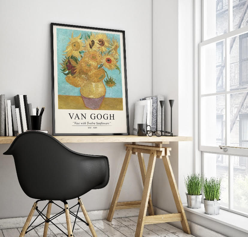 Van Gogh Sunflowers Print| Vintage Wall Art