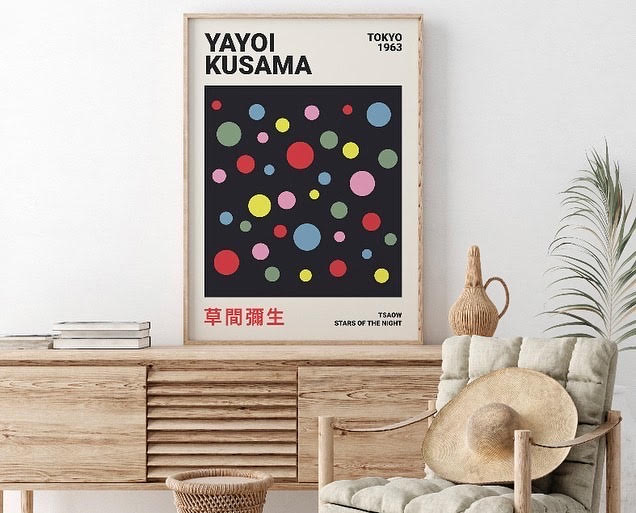 Yayoi Kusama Black Polka Dot Print