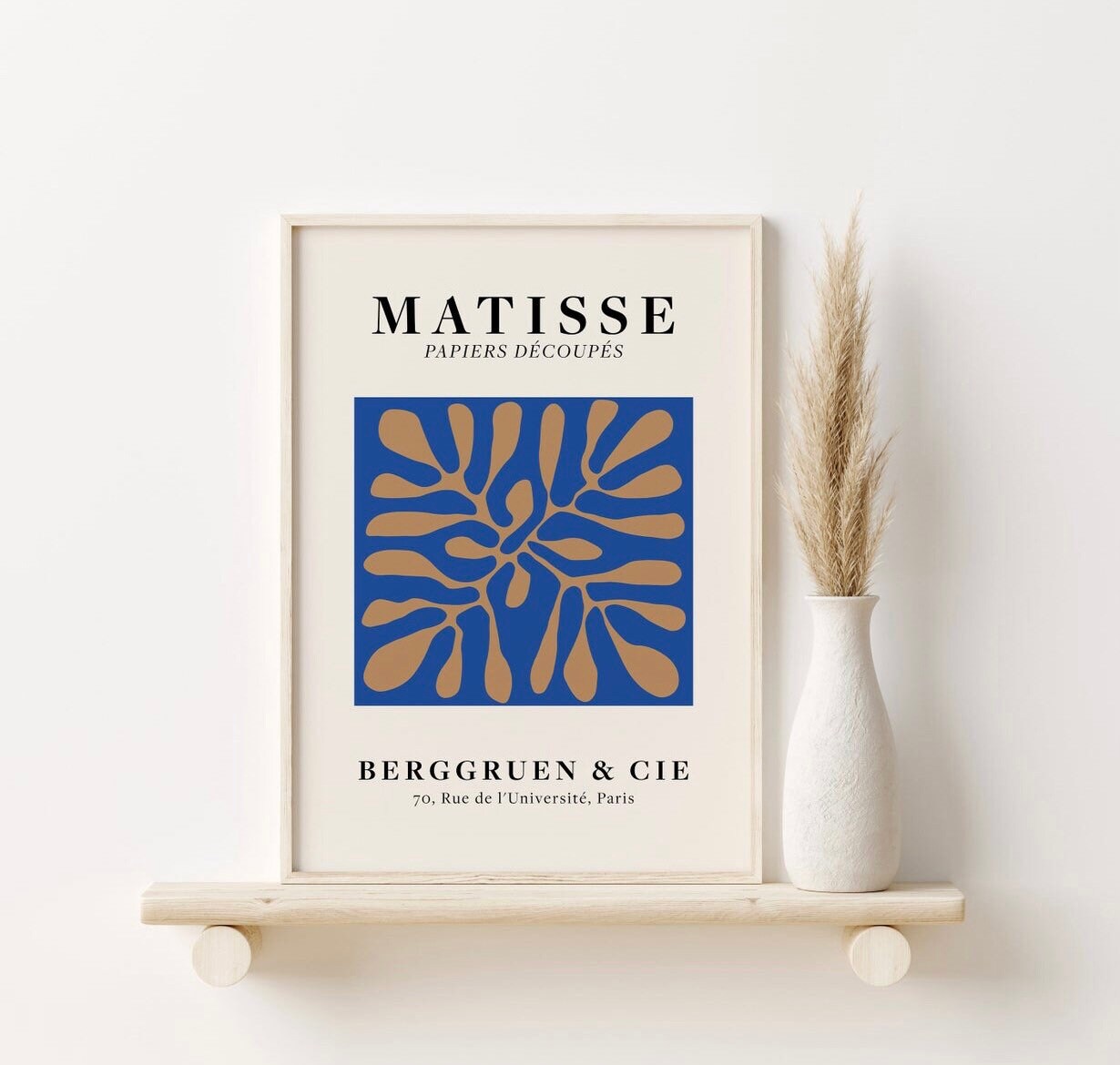 Matisse Papiers Decoupes print | Matisse the cut outs poster | blue artwork | minimalistic print | Henri Matisse