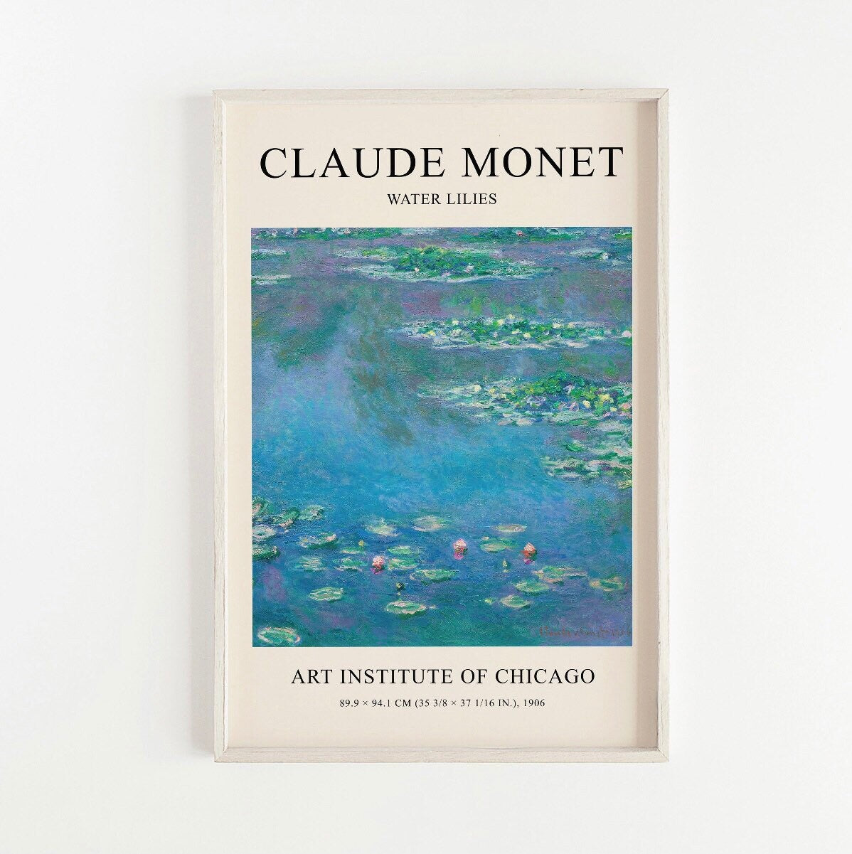 Claude Monet water lilies print | landscape artist | famous artist print | art print | Claude Monet Poster