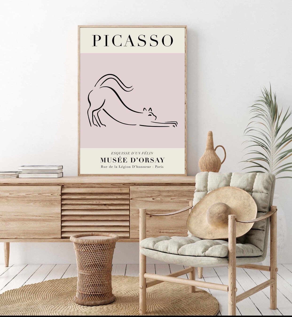 Picasso - The Cat, minimalist line drawing | cat art, Picasso prints, Picasso posters,