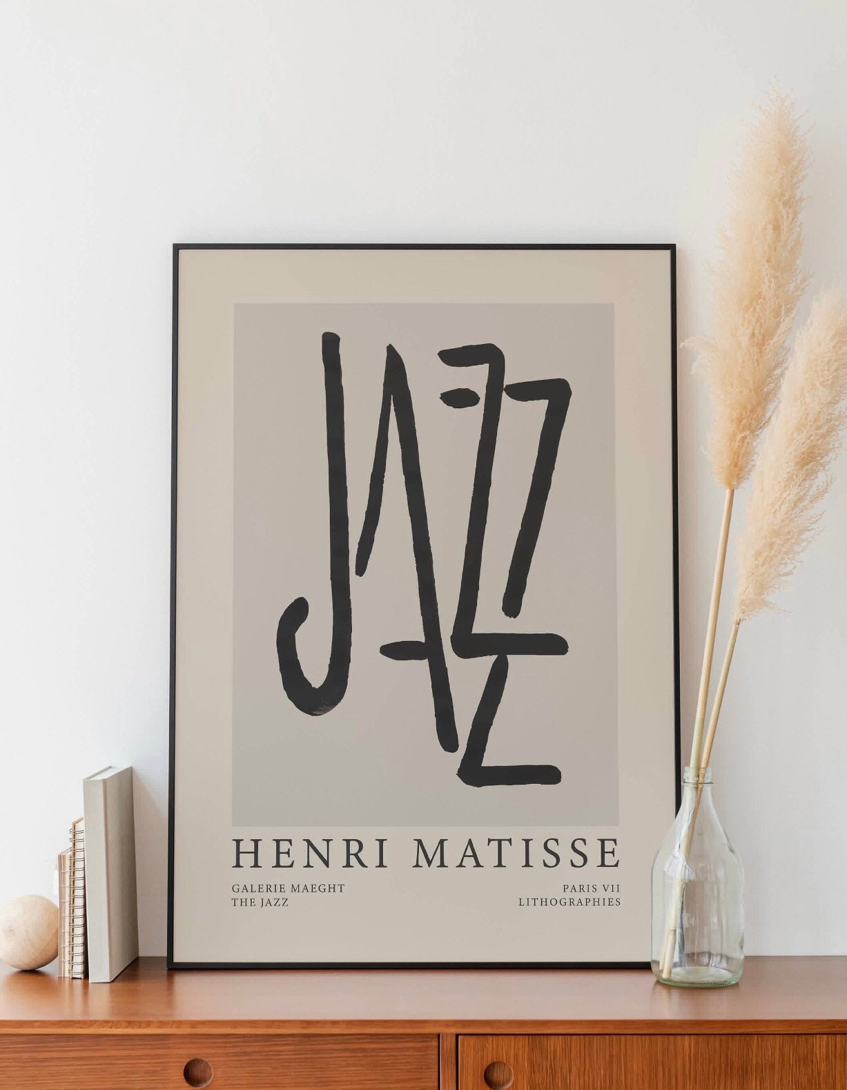 Henri Matisse Jazz poster | jazz print | jazz typography | Music Print | Black and White Print