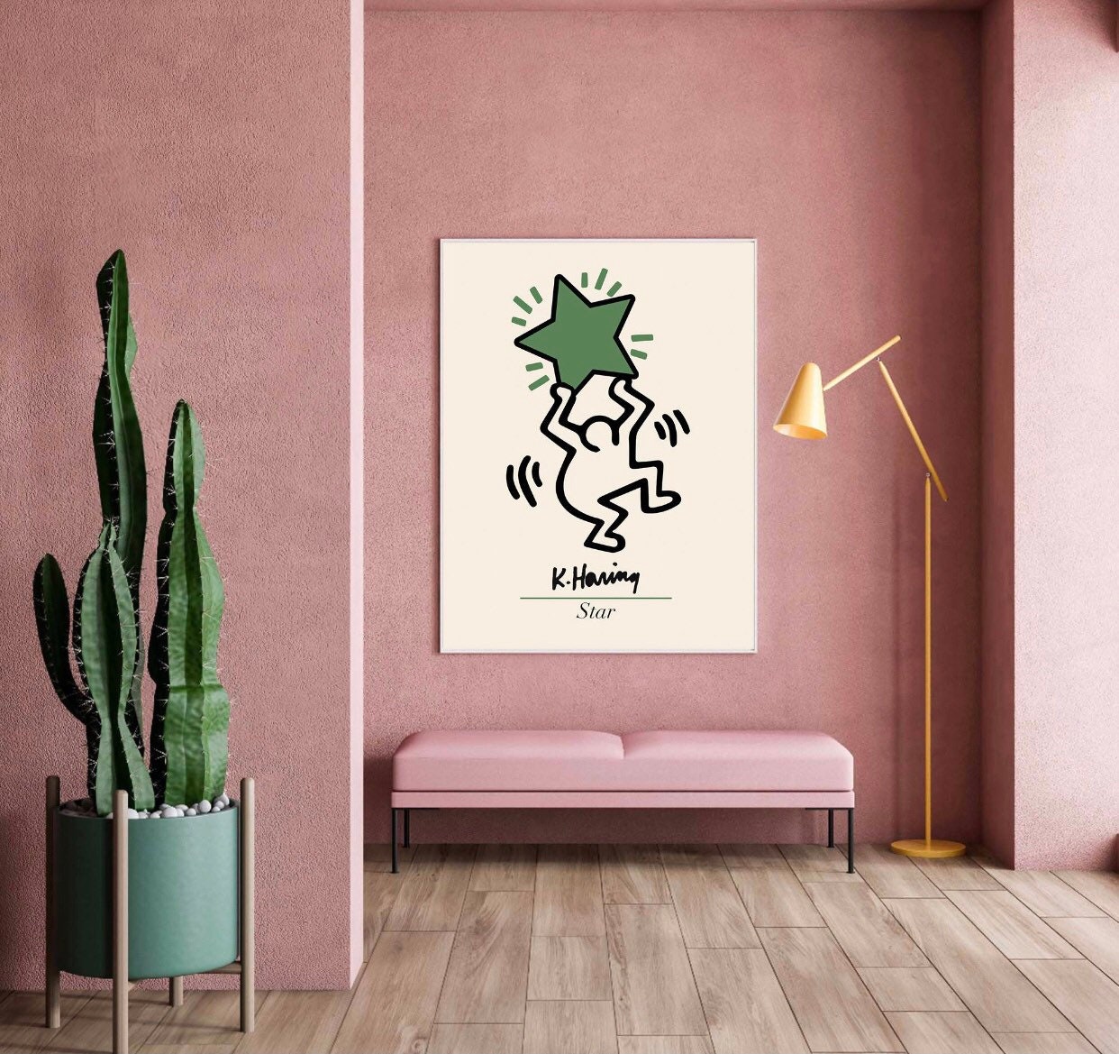 Set of 3 Paul Klee Yayoi Kusama Keith Haring print | green gallery 