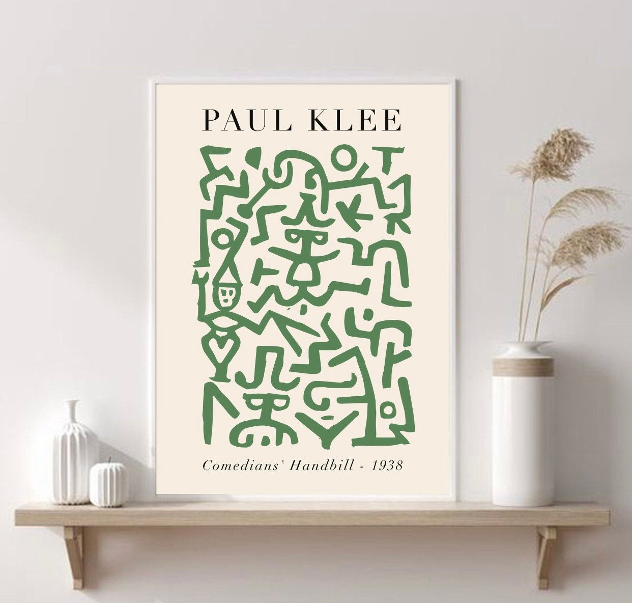 Set of 3 Paul Klee Yayoi Kusama Keith Haring print | green gallery wall art | pop art | Japanese art | abstract art |