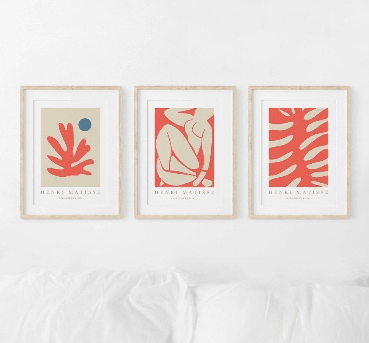 Set of 3 Henri Matisse prints | Matisse the cut outs | nude woman art | famous artist print | neutral art