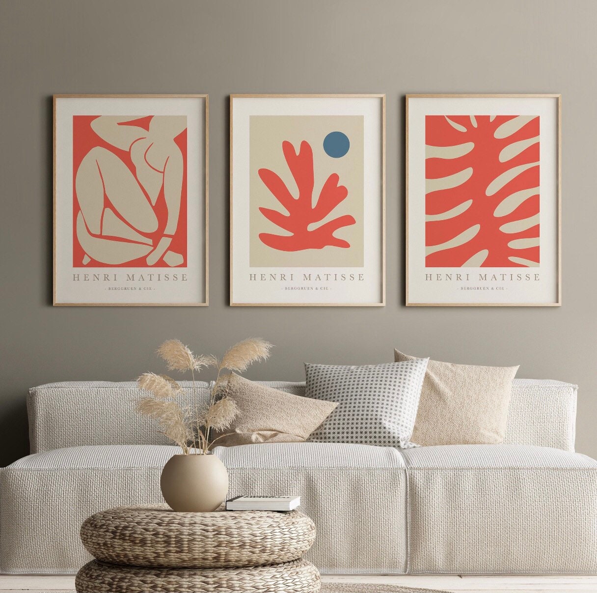 Set of 3 Henri Matisse prints | Matisse the cut outs | nude woman art | famous artist print | neutral art