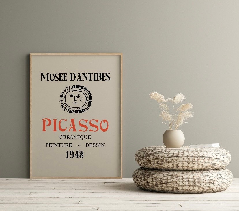 Picasso Musee Antibes Dessin 1948 | exhibition print | Picasso wall art | Picasso picture