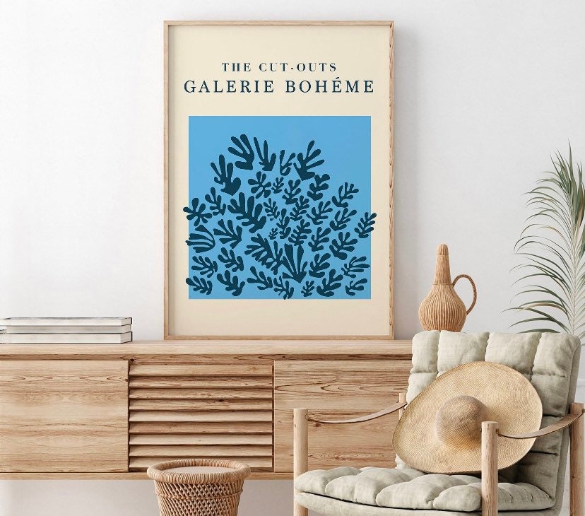 Gallery Wall Art Set Of 3 Prints, Picasso Print, Picasso Poster, Matisse Print, Matisse Poster, Gallery Wall Bundle, Blue Set, Picasso art