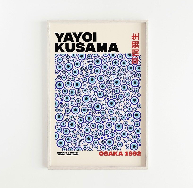 Yayoi Kusama Evil Eye | Yayoi Kusama Print |Yayoi Kusama Poster, Yayoi Kusama Art Print | Exhibition Poster | Japanese Art