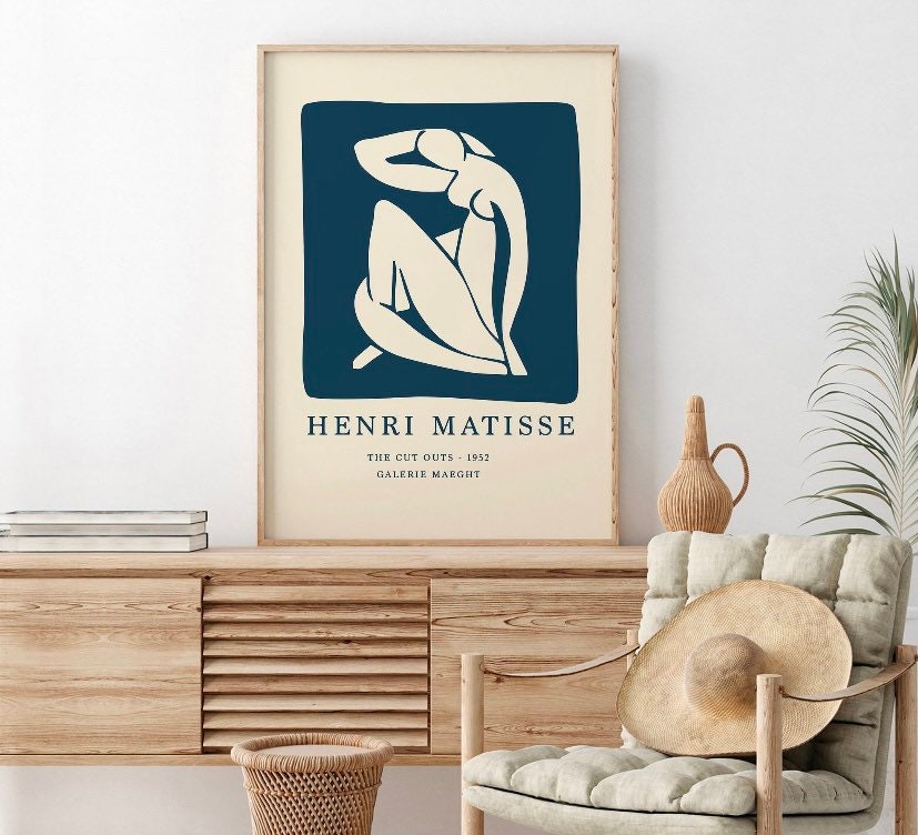 Gallery Wall Art Set Of 3 Prints, Picasso Print, Picasso Poster, Matisse Print, Matisse Poster, Gallery Wall Bundle, Blue Set, Picasso art