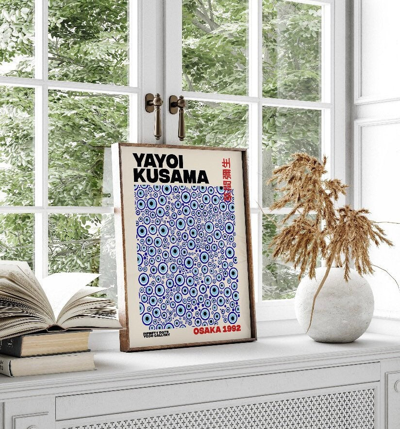 Yayoi Kusama Evil Eye | Yayoi Kusama Print |Yayoi Kusama Poster, Yayoi Kusama Art Print | Exhibition Poster | Japanese Art