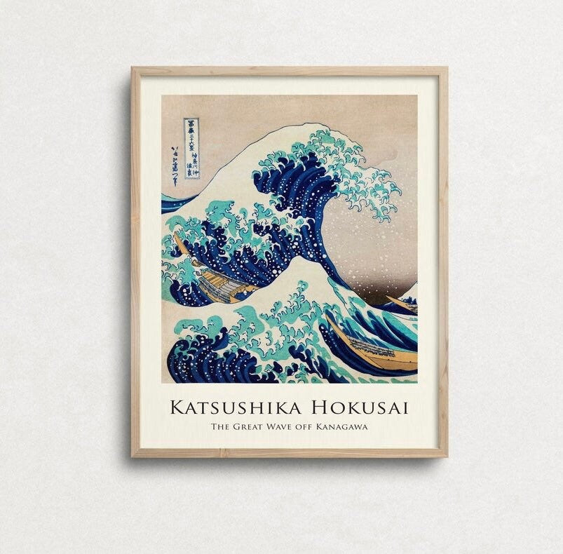 Japanese Wall Prints Set of 3 | Woodblock Art |Vintage Japanese Art | Katsushika Hokusai Prints | Kanagawa, Great Wave