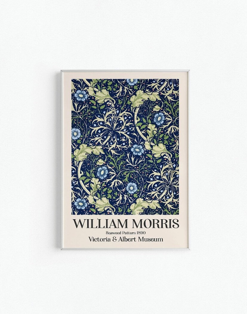 William Morris prints | Botanical Prints |set of 2 vintage print | Exhibition Art Poster