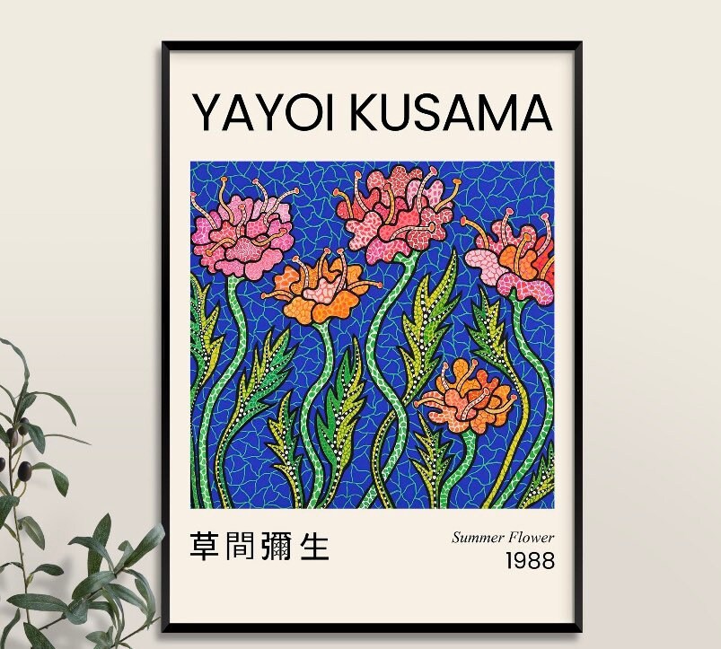 Yayoi Kusama | Summer Flower 1988 | Yayoi Kusama Print | Yayoi Kusama Poster | Japanese Art Print