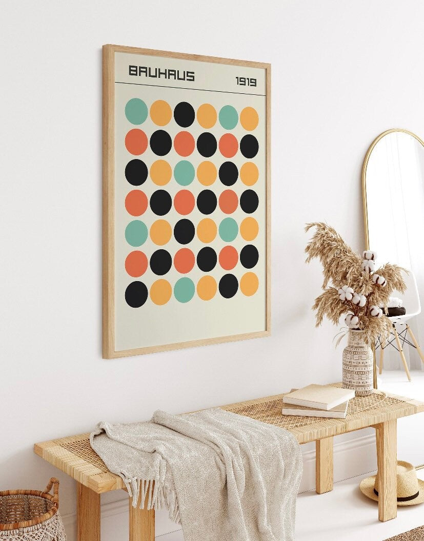 Bauhaus Set of 3 Prints | Modern Gallery Wall Set | Exhibition posters | bright retro prints