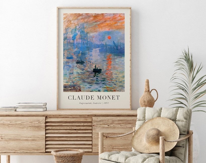 Claude Monet Print | Set of 3 Prints | Gallery Wall Set | Monet Exhibition Poster | Famous Artist Print | Vintage Print