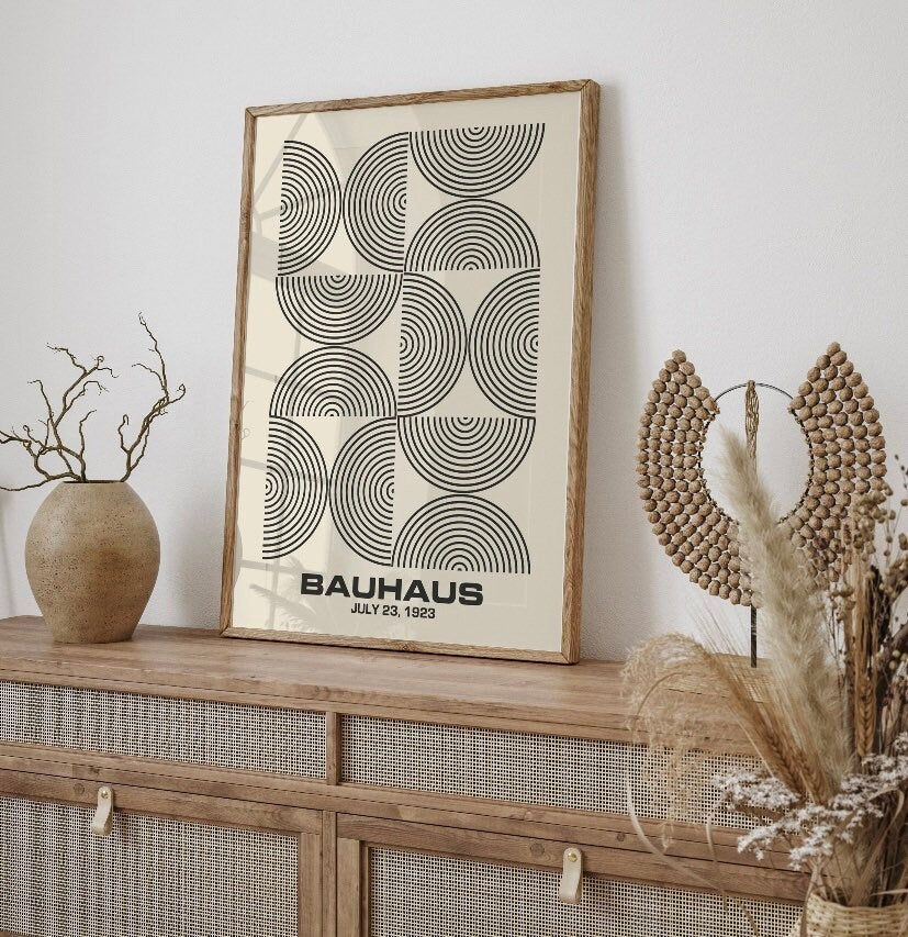 Gallery Wall Art Set Of 3 | Bauhaus Prints | Grey Gallery Wall Set| Bauhaus Poster Set | Exhibition Poster Set