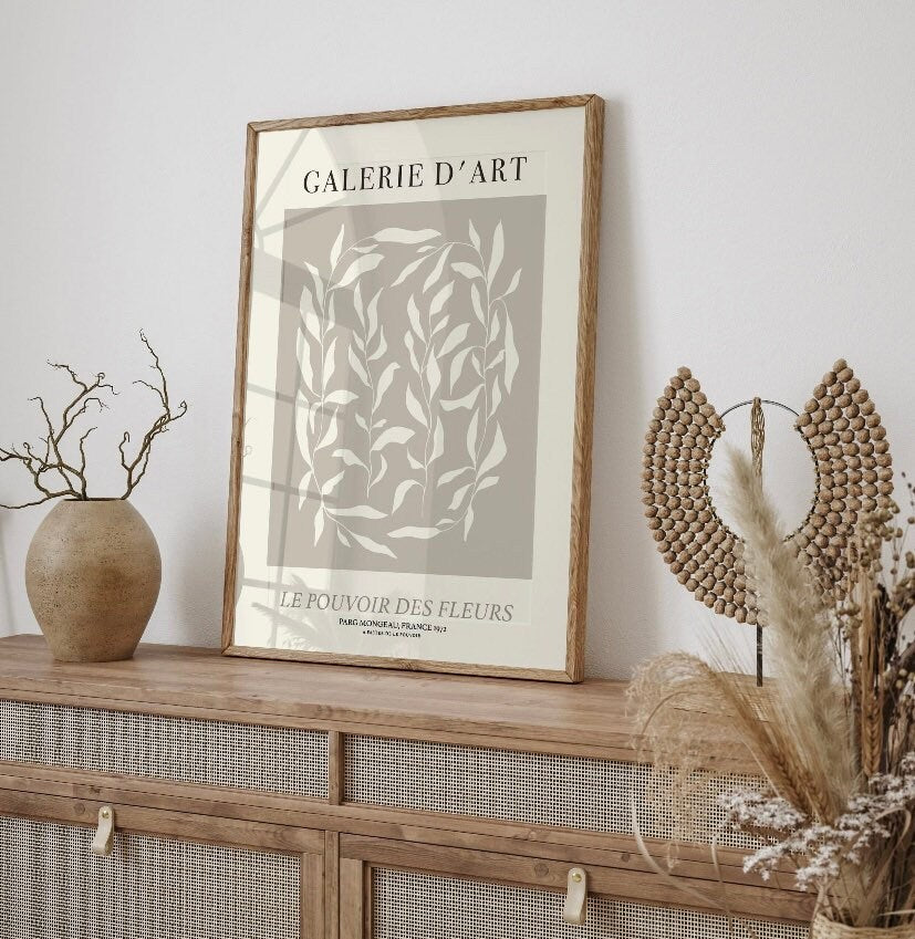 GALERIE D’ART Neutral Print | Botanical Poster | Neutral Wall Art | Abstract Art Print