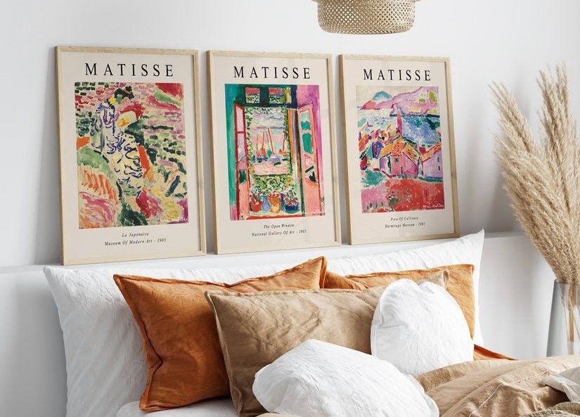 Matisse Print | Henri Matisse Poster | 3 Piece Wall Art | Henri Matisse Paintings | Exhibition Poster | Set Of 3 Prints | Colourful Posters