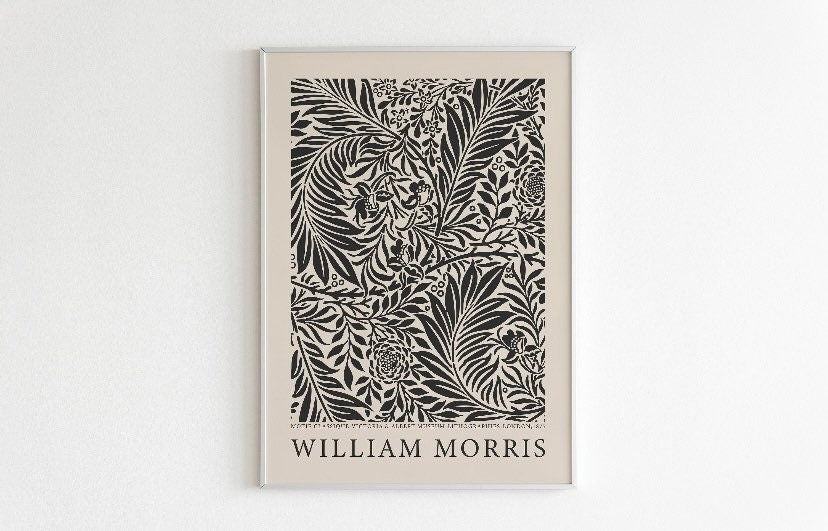 William Morris Set of 3 Poster | William Morris print Set | Gallery Wall Set Of 3 | Exhibition Set of 3 Prints | Monochrome Print