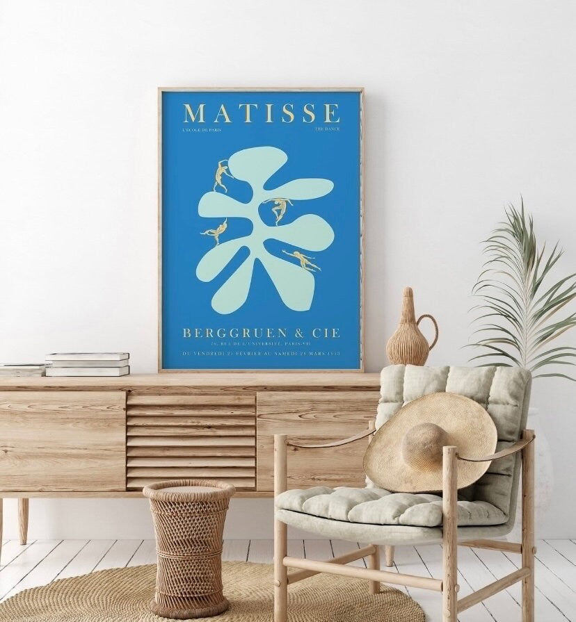 Henri Matisse blue the cut outs print |La Gerbe mind century art print | minimalistic art print | Colourful Art print | Matisse Poster |