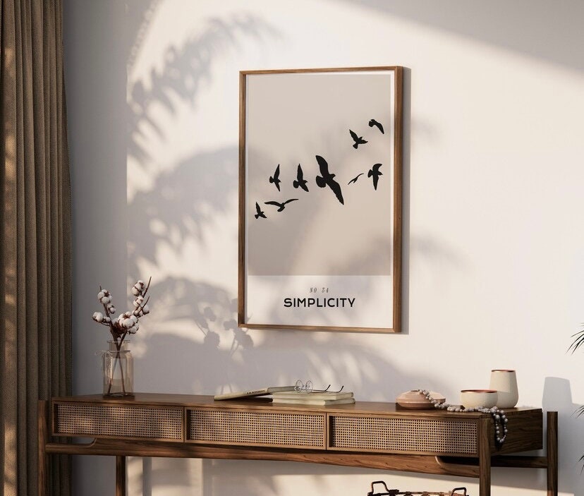 Black and White Simplicity Poster | Boho Wall,Set of 6,Digital Art Print Poster | Wall Art Set | Trendy Wall Art | Vintage Poster,