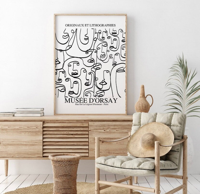 Set of 3 Picasso Print, Picasso Drawings, Picasso Line art