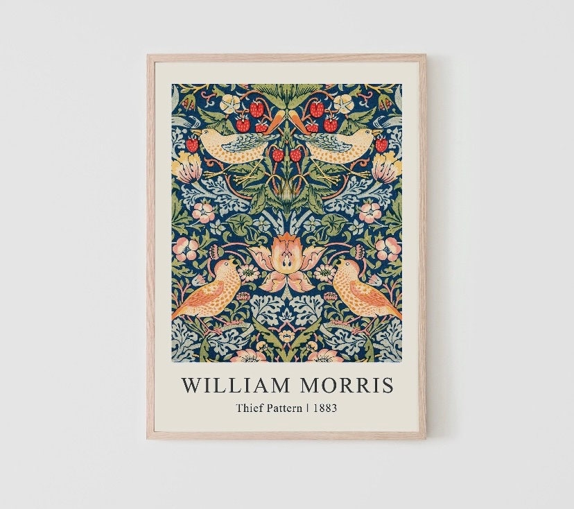 William Morris set of three | Set of 3 Wall Art |Vintage Botanical Prints |Floral Art Prints |Museum Exhibition Poster |Botanical Print Set