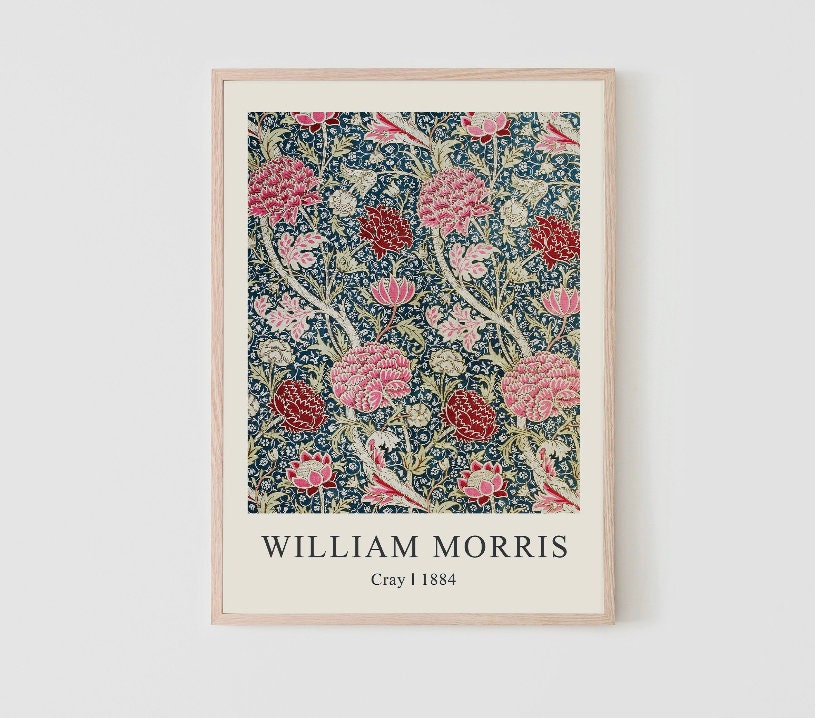 William Morris set of three | Set of 3 Wall Art |Vintage Botanical Prints |Floral Art Prints |Museum Exhibition Poster |Botanical Print Set